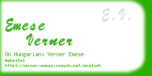 emese verner business card